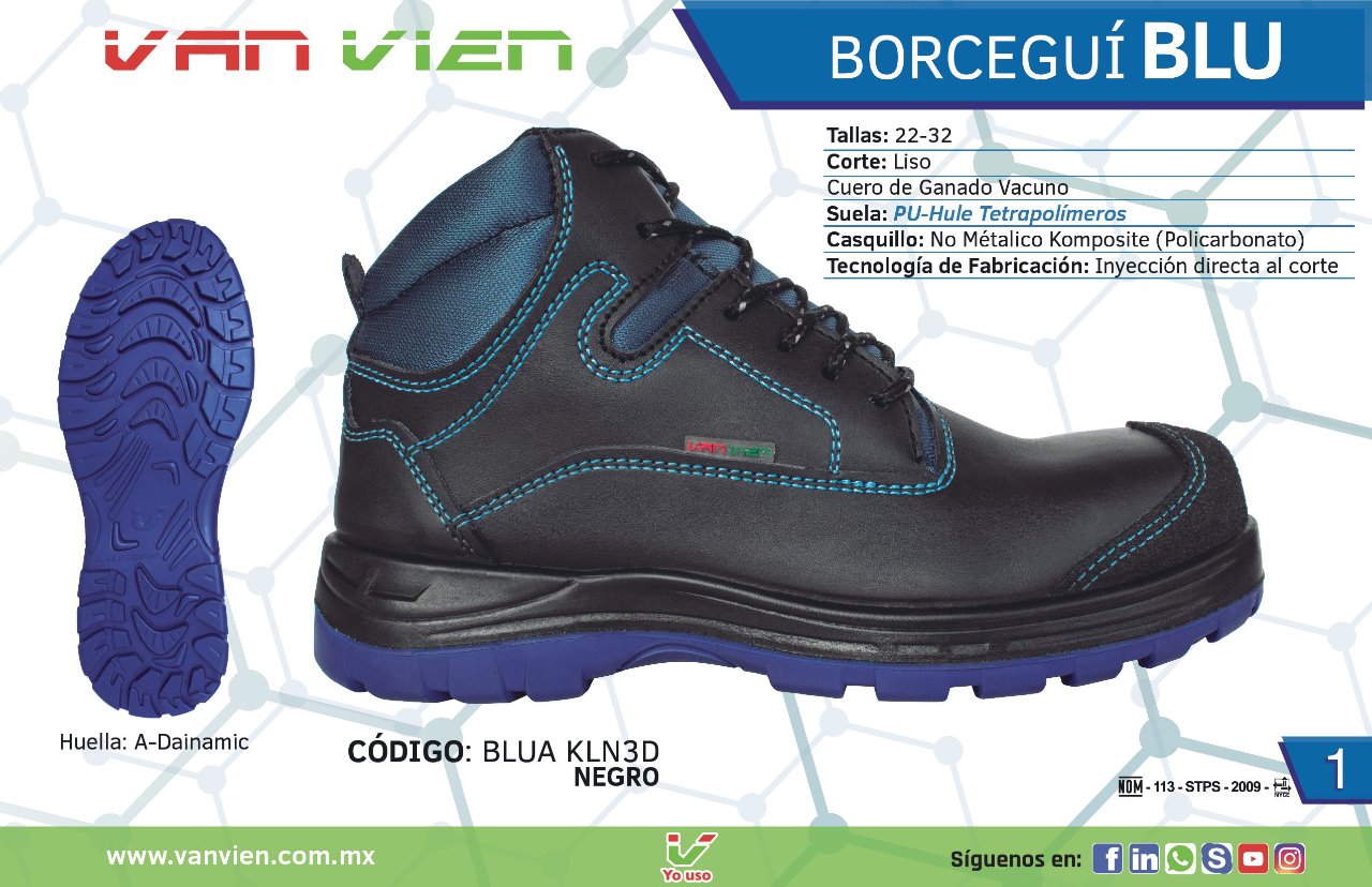 Zapatos Van Vien Borceguí Blu 1